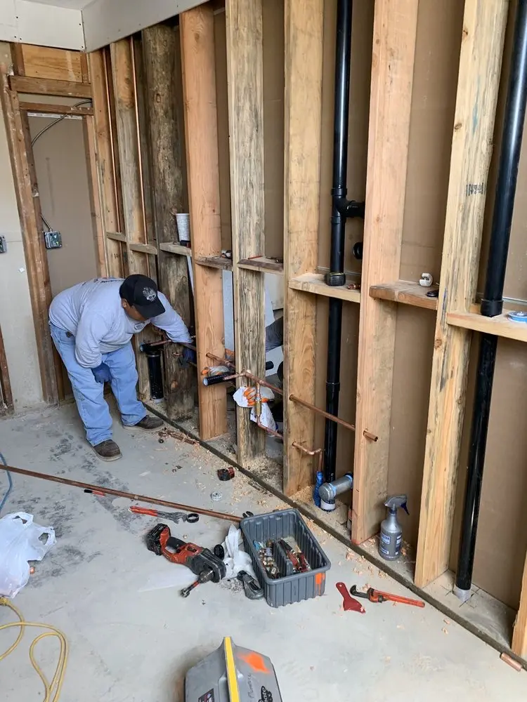 Commercial rough-in plumbing for Water Heater Replacement in West Vincent